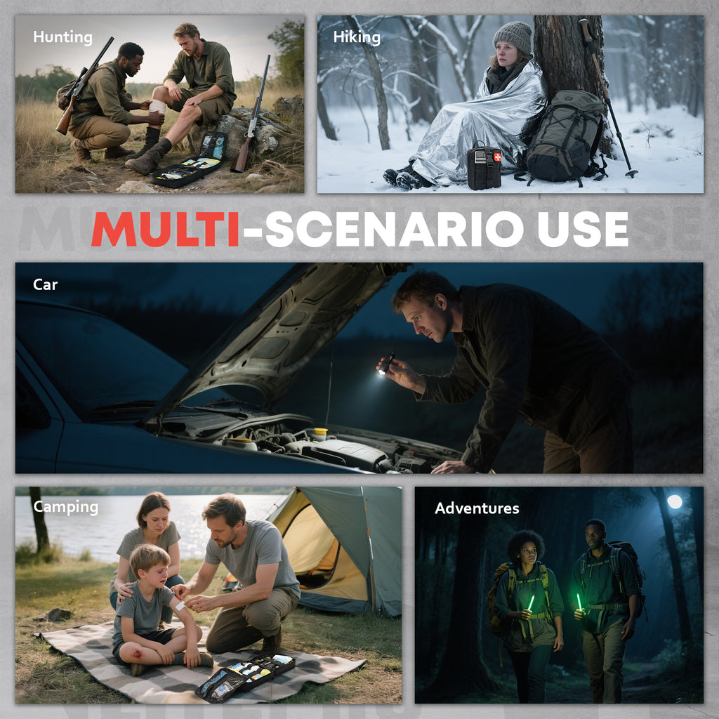 242 Piece First Aid & Survival Kit – Molle Pouch IFAK, CT20501-BLACK