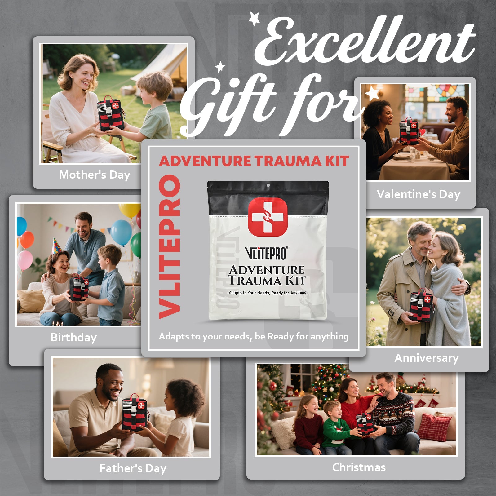 242Pcs First Aid & Survival Kit Molle System IFAK Medical Kit, CT20501-Red