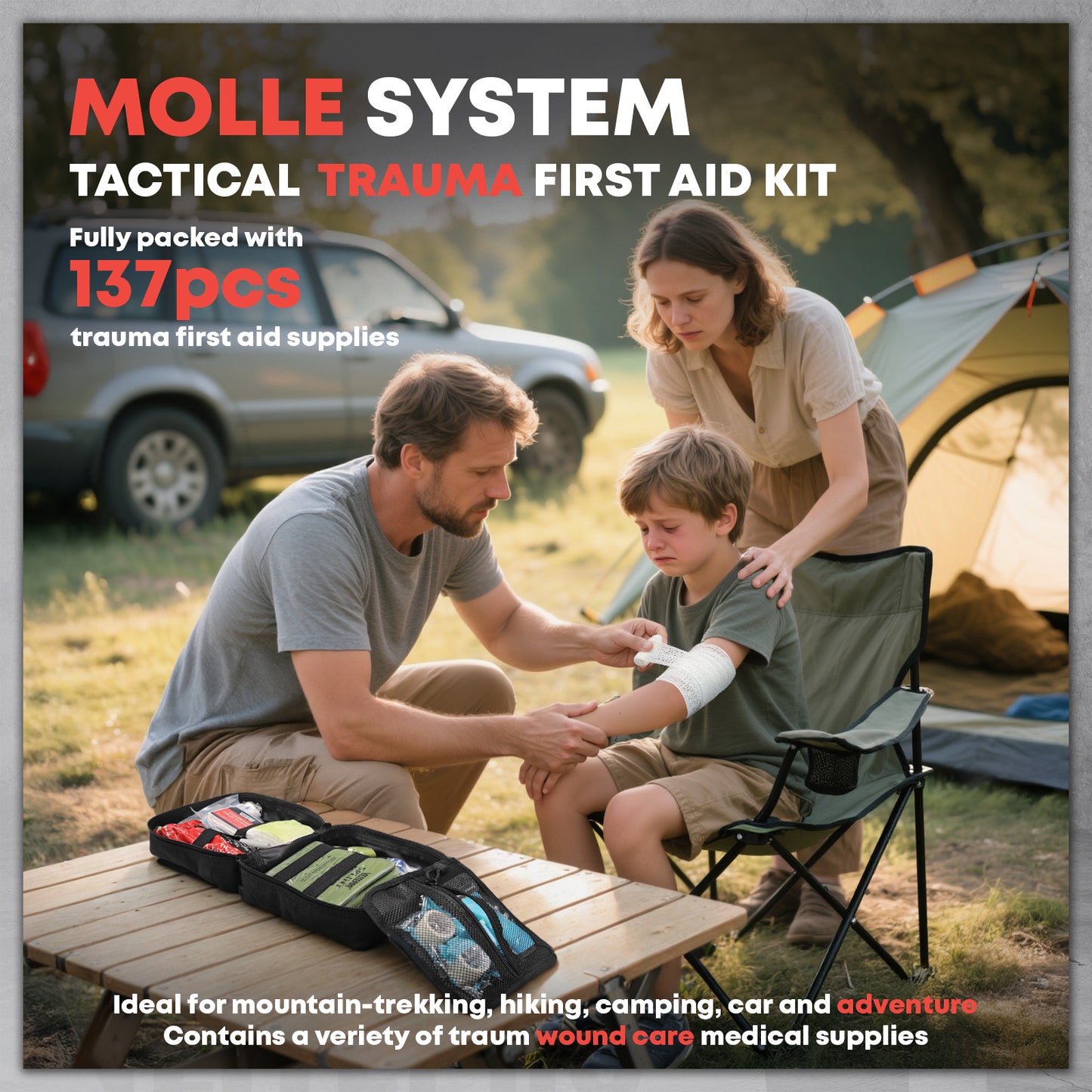 Vlitepro Survival First Aid Kit - IFAK Trauma Kit,  CT20502-Green
