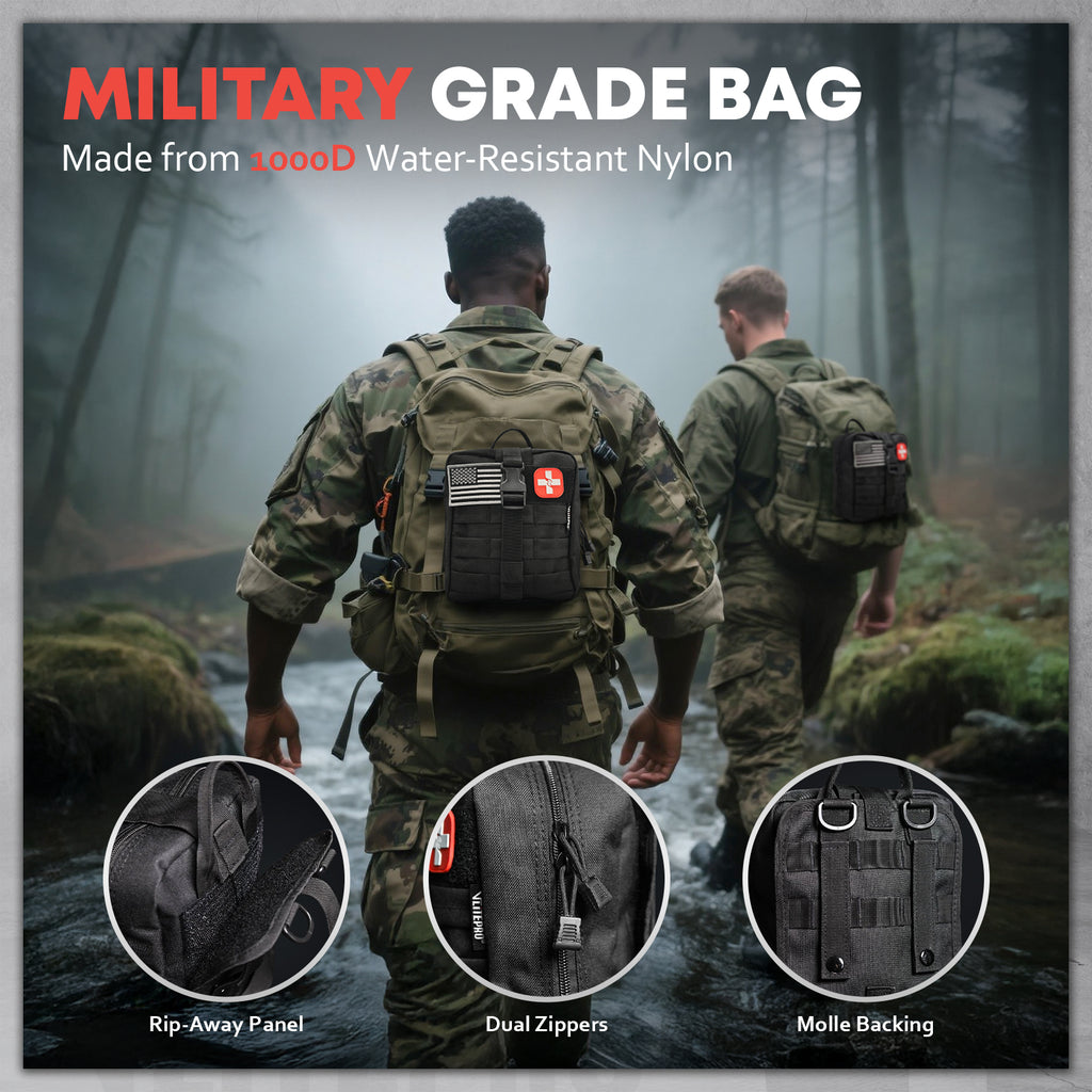 Trauma First Aid Kit - IFAK Trauma Kit,  CT20502-Black