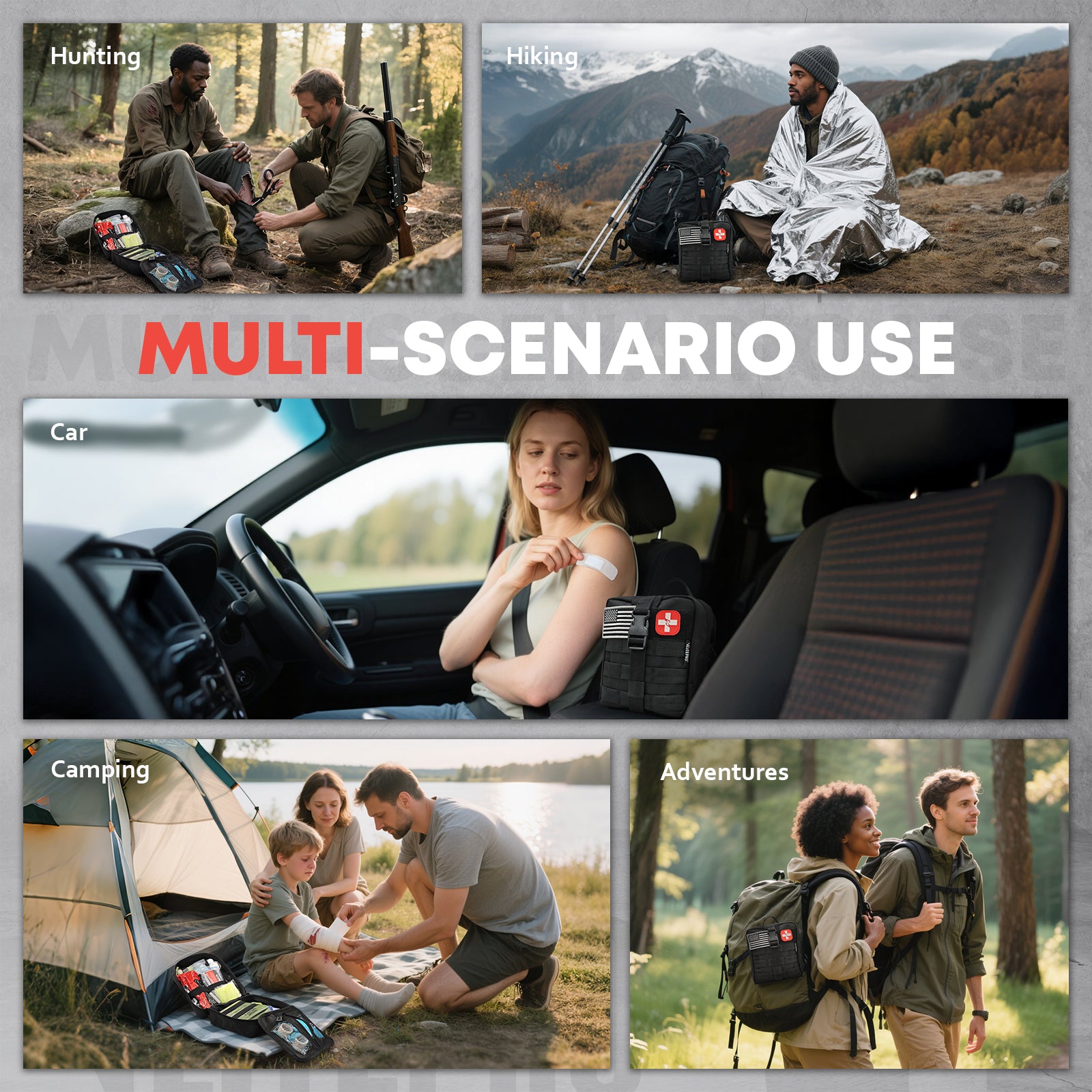 Trauma First Aid Kit - IFAK Trauma Kit,  CT20502-Black