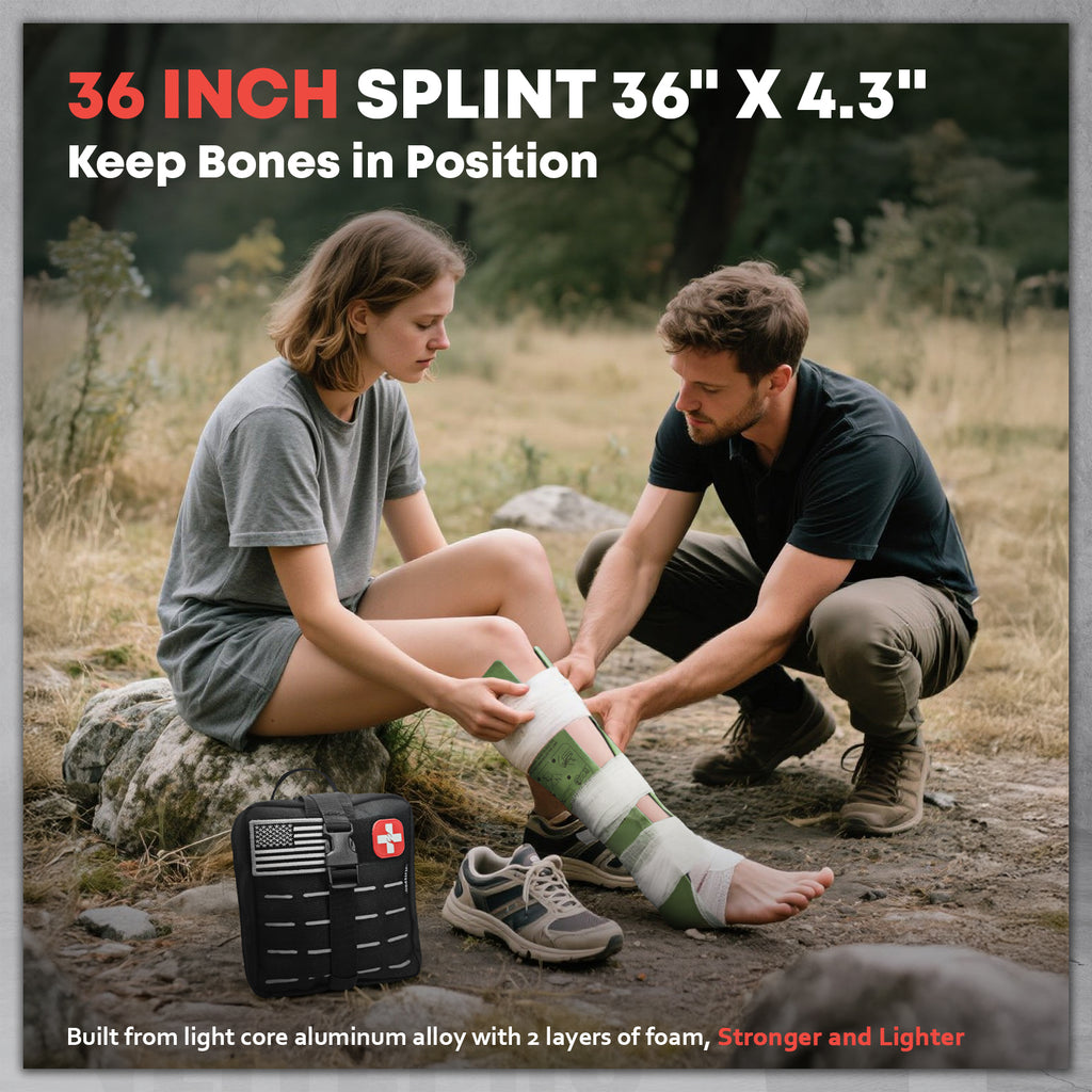 Advanced Trauma First Aid Kit - Emergency Camping Gear with Tourniquet Kit,CT20503-Black