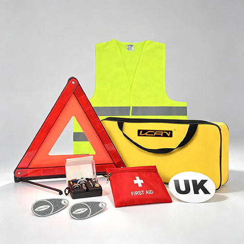 6 in 1 Motoring Europe Car Travel Kit Outdoor Portable Roadside First Aid Kit Car Home Medical Rescue Bag Emergency Car Kit