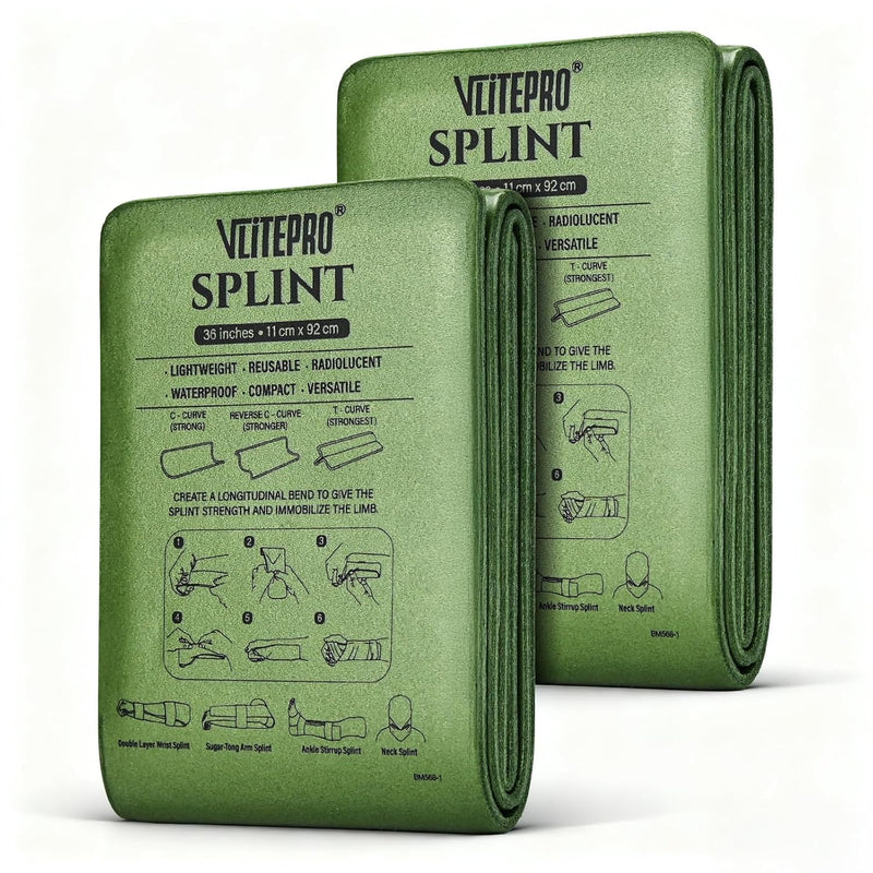 First Aid Splint,36" X 4.3" First Aid Medical Tactical Field Splints, Light Core Aluminum Alloy Splint Keep Bones in Position and Arm Leg Broken Bones Fracture Treatment (2Pcs)