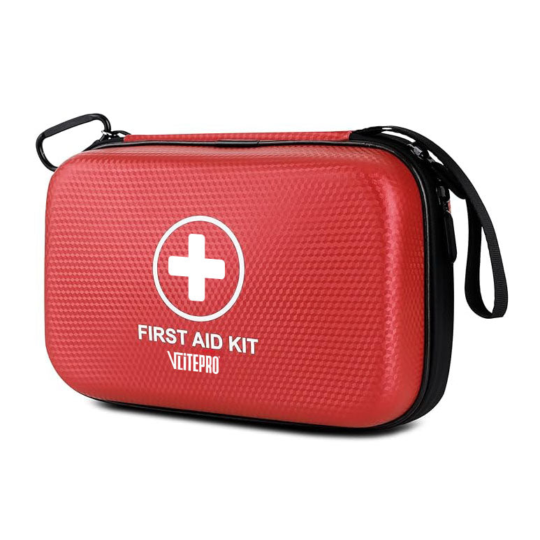 Premium First Aid Kit, 320 Piece Waterproof Hard Shell Eva First Aid Kit for Home, Camping, Cars, Hiking, Travel, Businesses & Outdoor Emergencies - Emergency Medical Kits (Red)