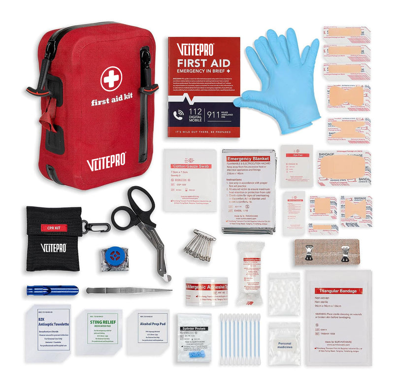 Surviveware 98-Piece Waterproof Premium First Aid & Survival Kit - Comprehensive Emergency Preparedness Gear for Camping, Hiking, Backpacking, and Outdoor Adventures